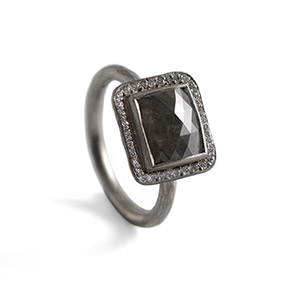 Grey Diamond Ring