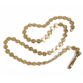 18ct gold disc necklace