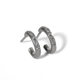 Platinum hoop earrings