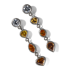 Fancy cut diamond earrings