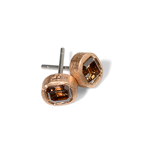 Cognac diamond earrings