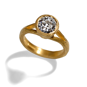 22ct gold split band ring