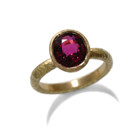 oval rubelite ring