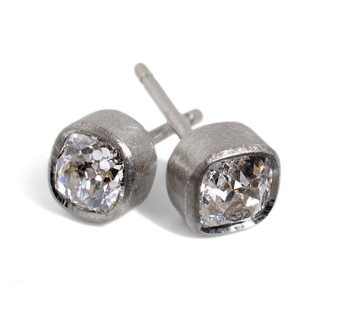 Cushion Diamond Earrings