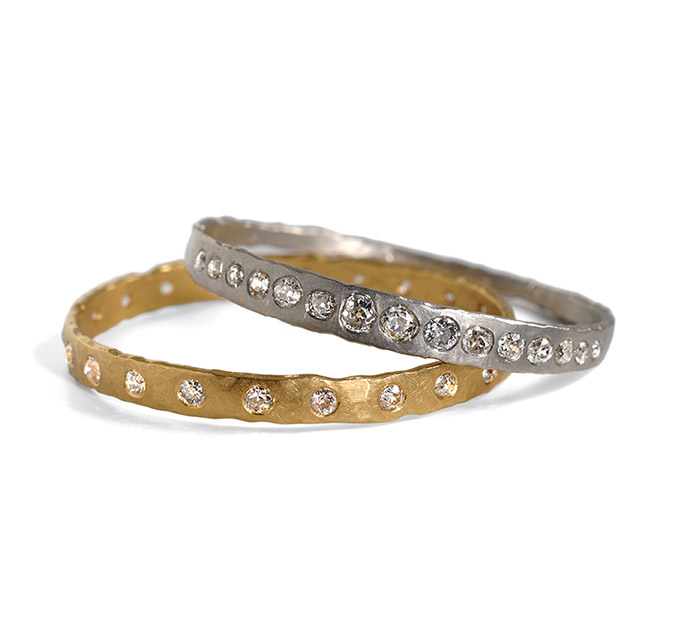Gold and Diamond Bangles