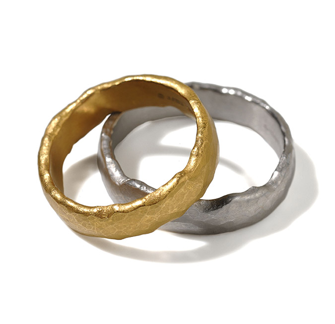 Molten wedding rings 