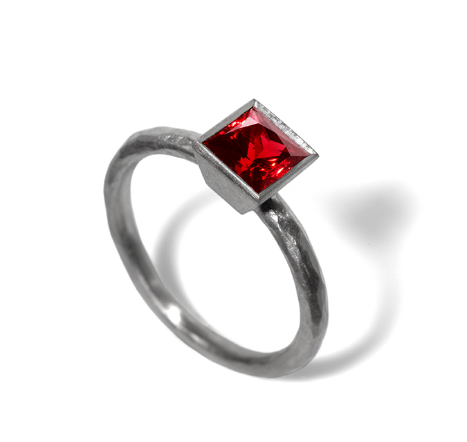 Platinum Spinel ring
