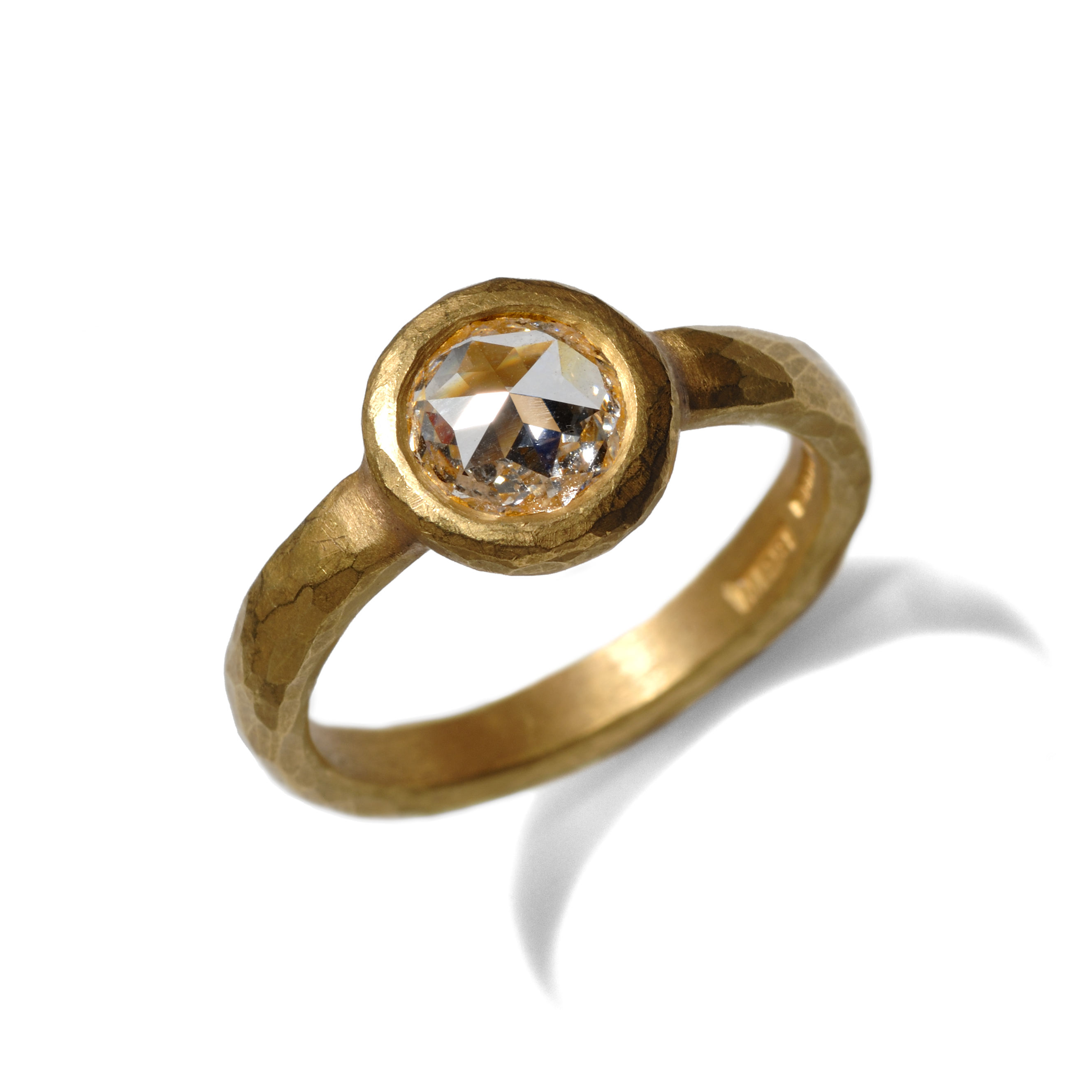 Gold rose cut ring